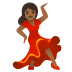 💃🏾 woman dancing: medium-dark skin tone display on Google